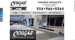 Desktop Screenshot of cougarconstructionfl.com